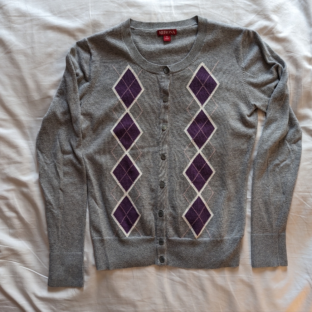 Merona Argyle Cardigan